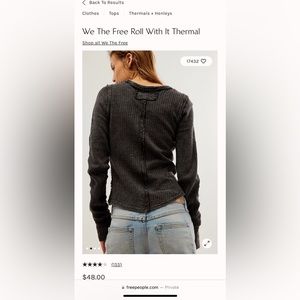 Free People - We The Free Roll with it Thermal (Black)